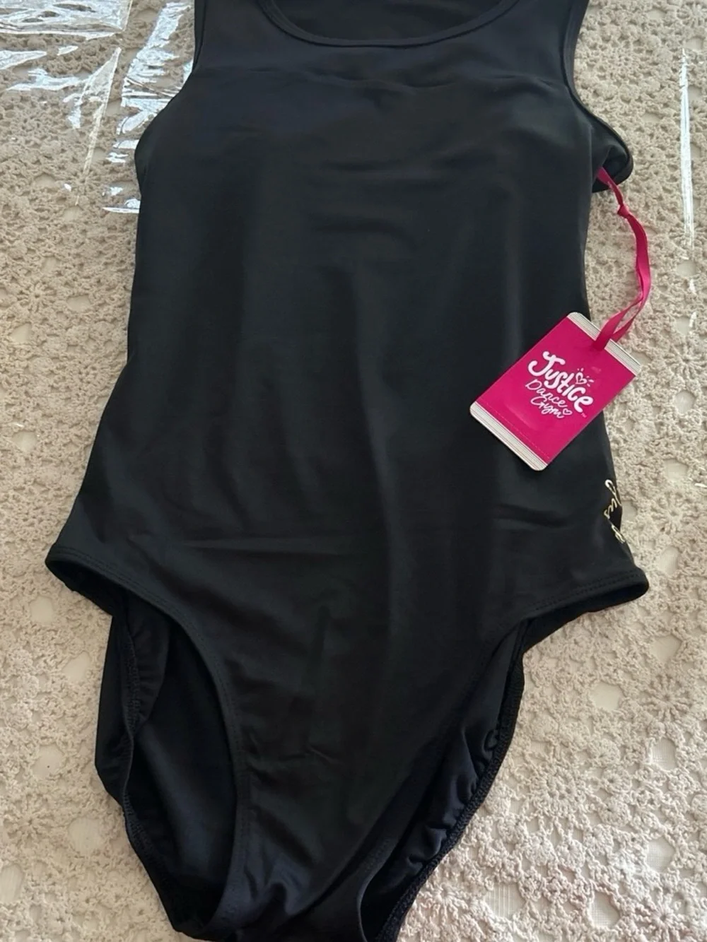Justice dance leotard keyhole back brand new